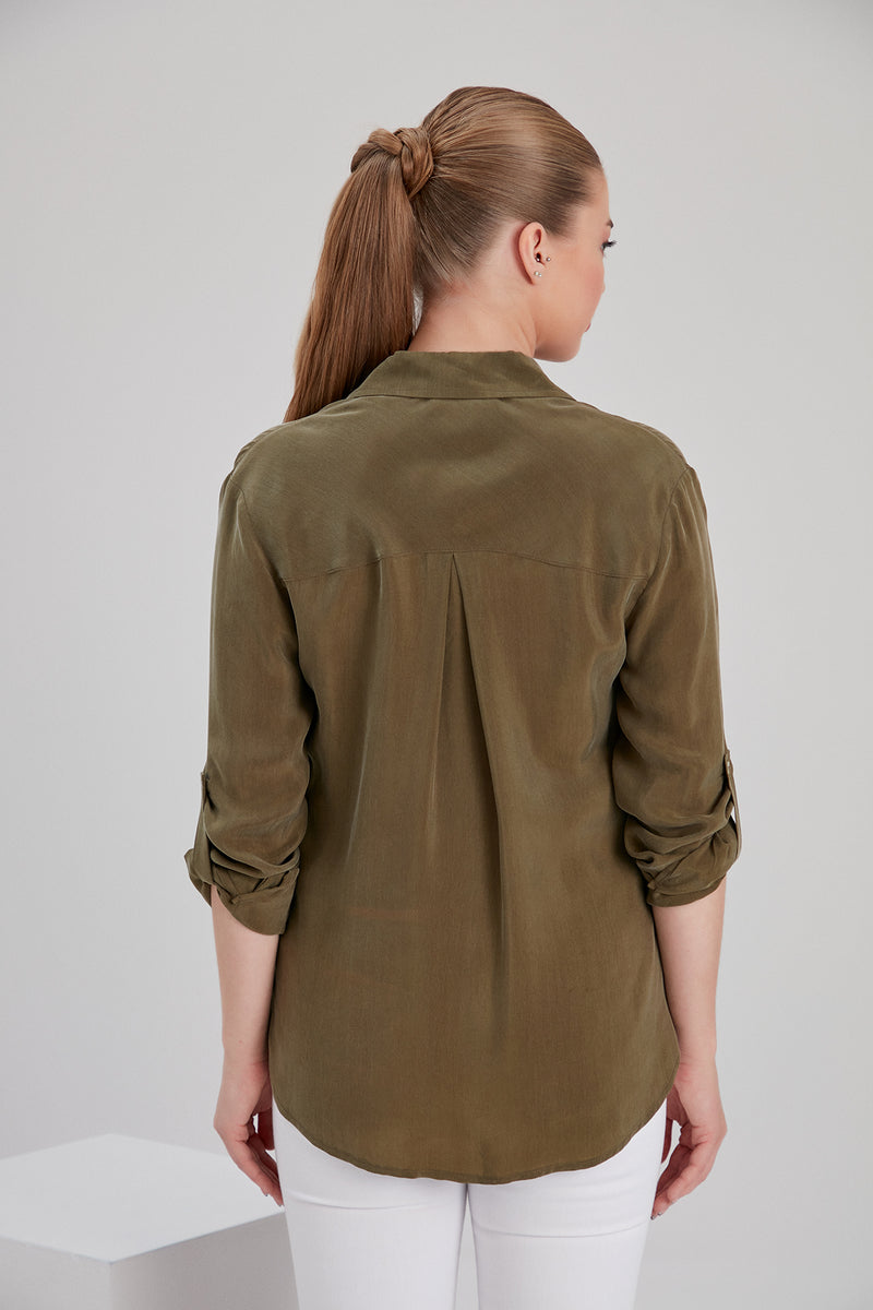トップス WIRROW Cupro Cotton Caftan Shirt (Mocha) WIRROW / Cupro Cotton Caftan Shirt (Mocha) | twelve