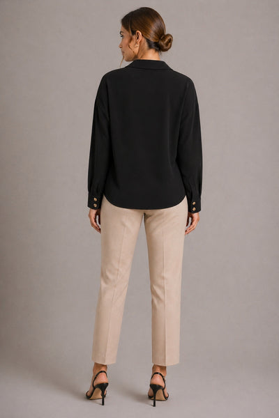 MAR BLACK TENCEL BLOUSE