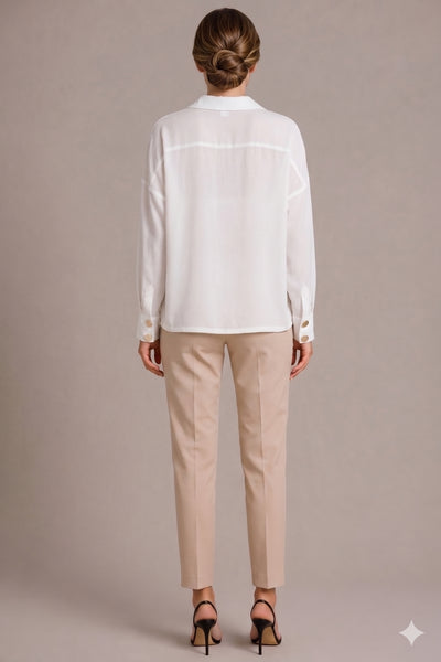 MAR WHITE TENCEL BLOUSE