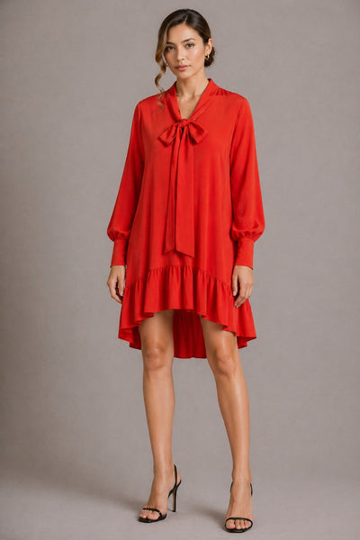 MIA CUPRO RED DRESS