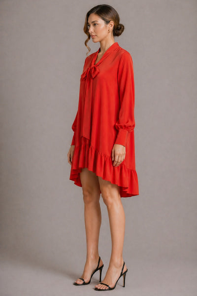 MIA CUPRO RED DRESS