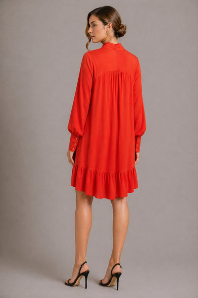 MIA CUPRO RED DRESS