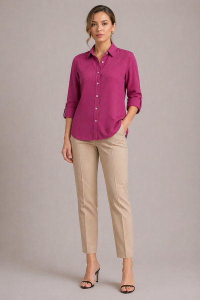 MIA FUCHSIA CUPRO SHIRT