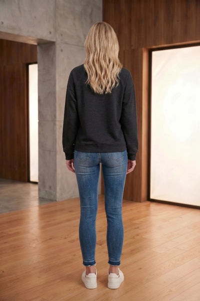 ECO CHARCOAL CREW SWEATSHIRT