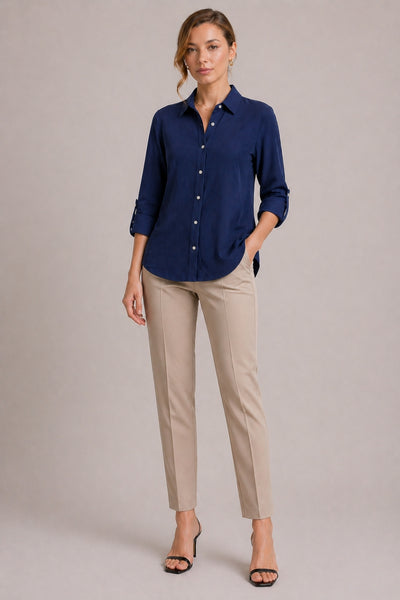 MIA SAPPHIRE BLUE CUPRO SHIRT
