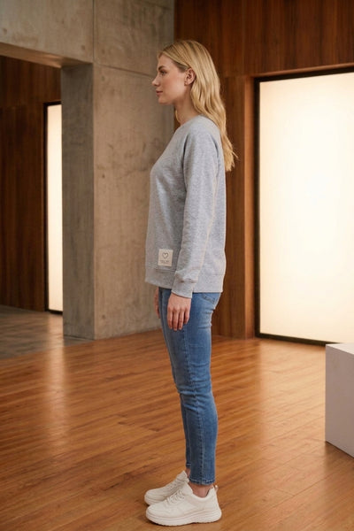 ECO LIGHT GREY CREW SWEATSHIRT