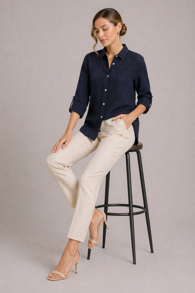 MIA NAVY CUPRO SHIRT