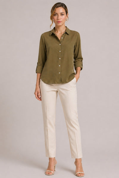 MIA KHAKI CUPRO SHIRT