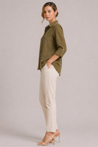 MIA KHAKI CUPRO SHIRT