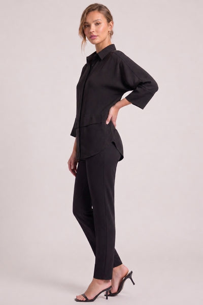 PIA BLACK TENCEL SHIRT