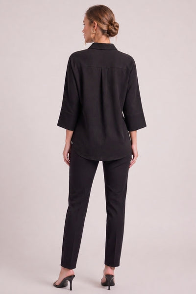 PIA BLACK TENCEL SHIRT