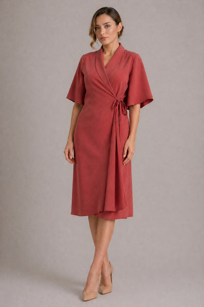 LEY ANTIQUE RED ENVELOPE DRESS