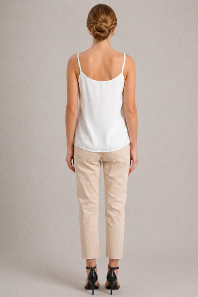 LIN SLEEVELESS WHITE TOP