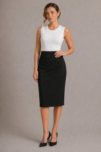 IRIS BLACK PENCIL SKIRT