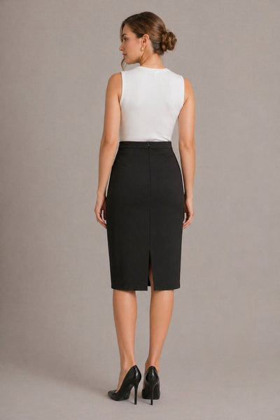 IRIS BLACK PENCIL SKIRT