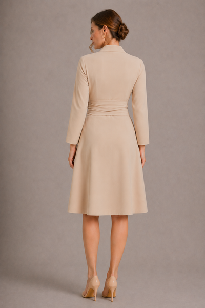 IRIS BEIGE ENVELOPE DRESS