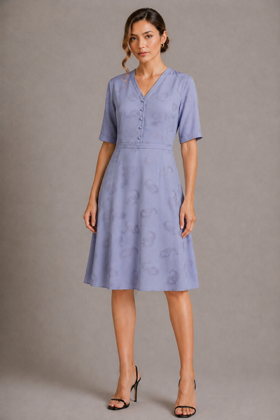 LYN LILAC GREY DRESS