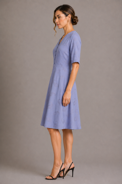 LYN LILAC GREY DRESS