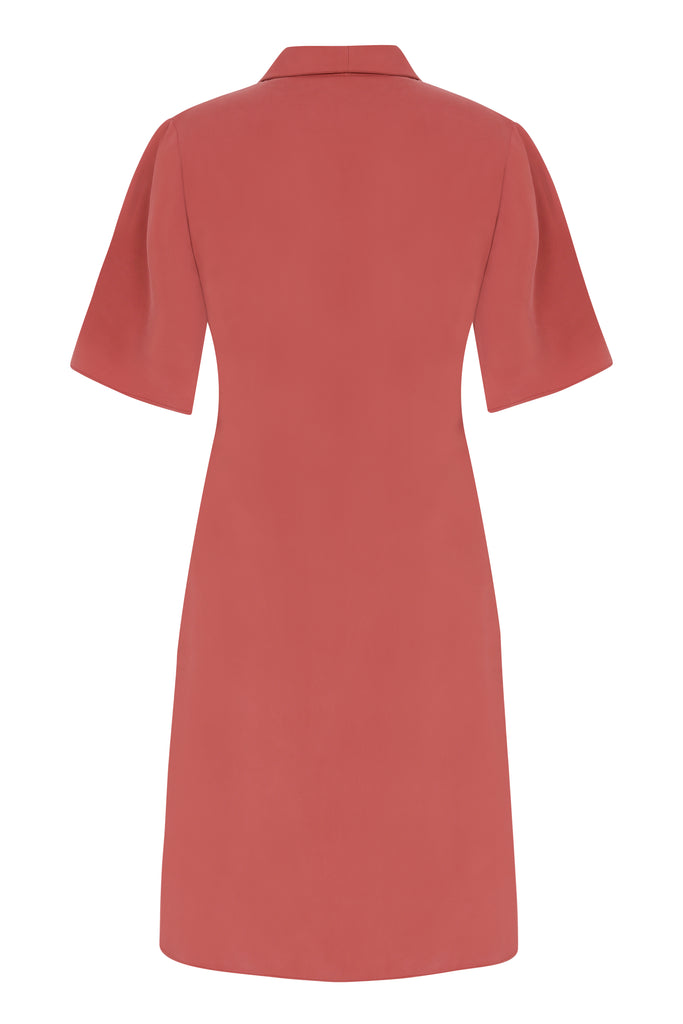 red envelope dress Red feathered maxi envelope dress