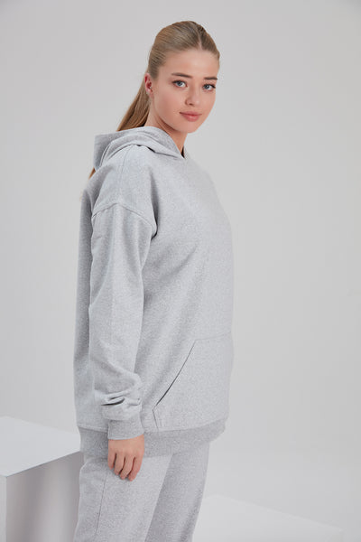 Noacode grey eco friendly recycled cotton hoodie Luxembourg Austria USA Denmark Finland