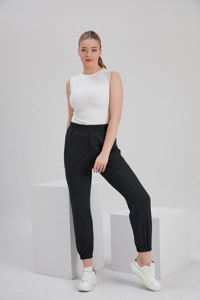 Noacode dark grey ethical eco-friendly sweatpants tall plus size loungewear fashion Norway