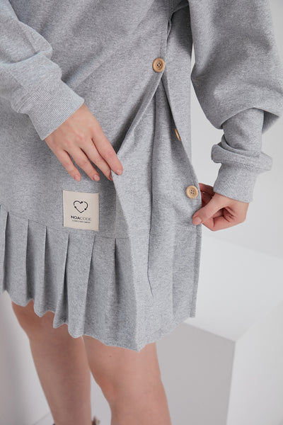 sustainable buttons accessories Noacode hoodie dress recycled cotton Netherlands Sweden Belgium 
