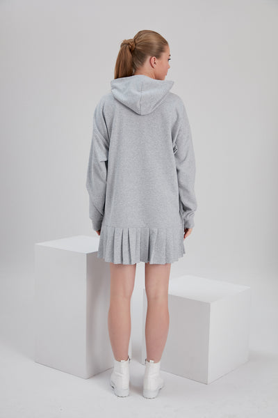 back ecofriendly recycled cotton fleece hoodie Noacode dress 