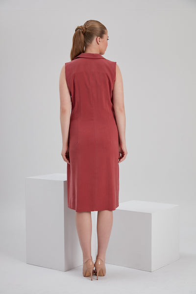 noacode back of sustainable viscose dress for plus size ethical fashion wear