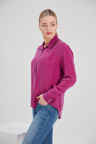 noacode tall size ethical cupro shirt