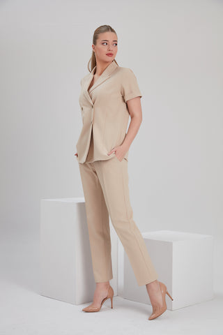noacode recyled sustainable pants with matching top ethical tall plus size fashion in Europe UK Switzerland Belgium Netherlands Denmark Germany