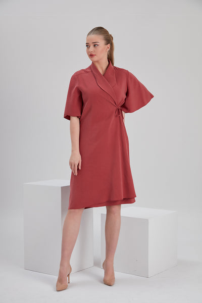 noacode sustainable elegant viscose dress for tall size women
